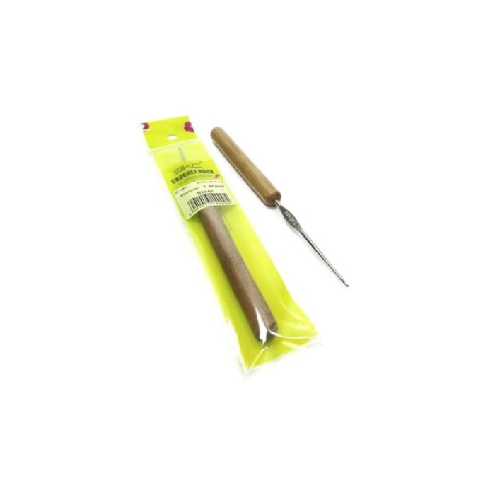 Szydełko stalowe z bambusową rączką SKC 1,4mm