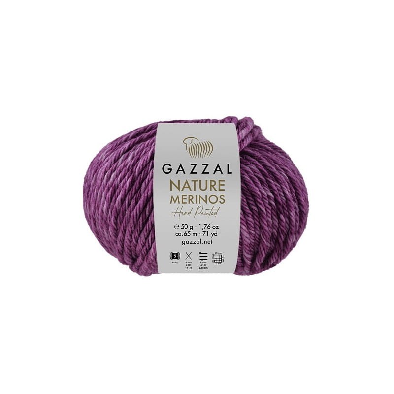 Gazzal Nature Merinos 8304 ciemny wrzos
