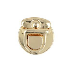 Zapięcie do torebki na ząbkach 3x3,5cm złote