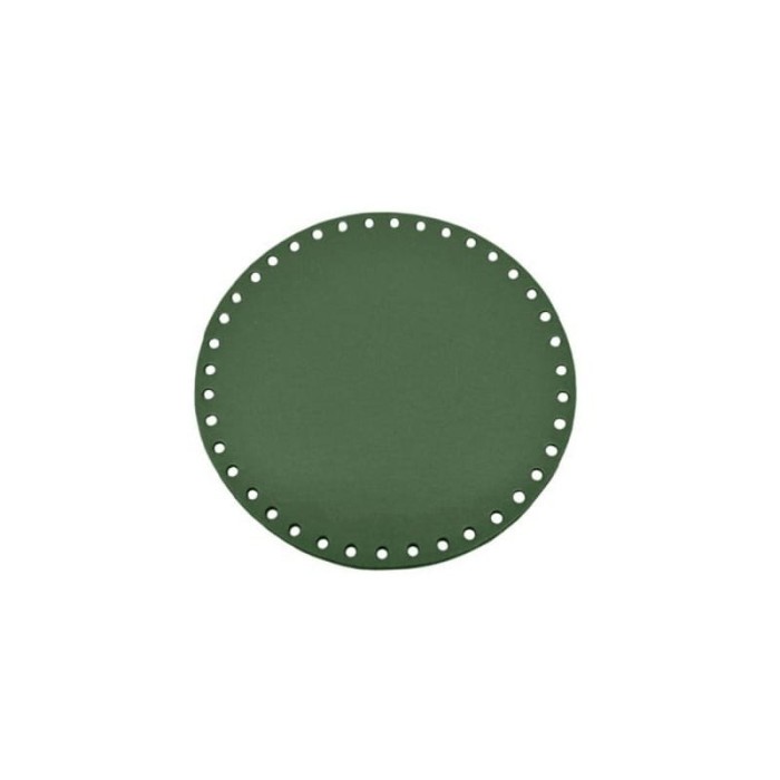 Skórzane dno do torebek okrągłe 16cm zielony