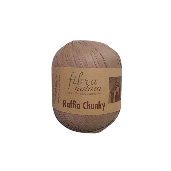 Raffia Chunky Fibra Natura 114-20 kawa z mlekiem