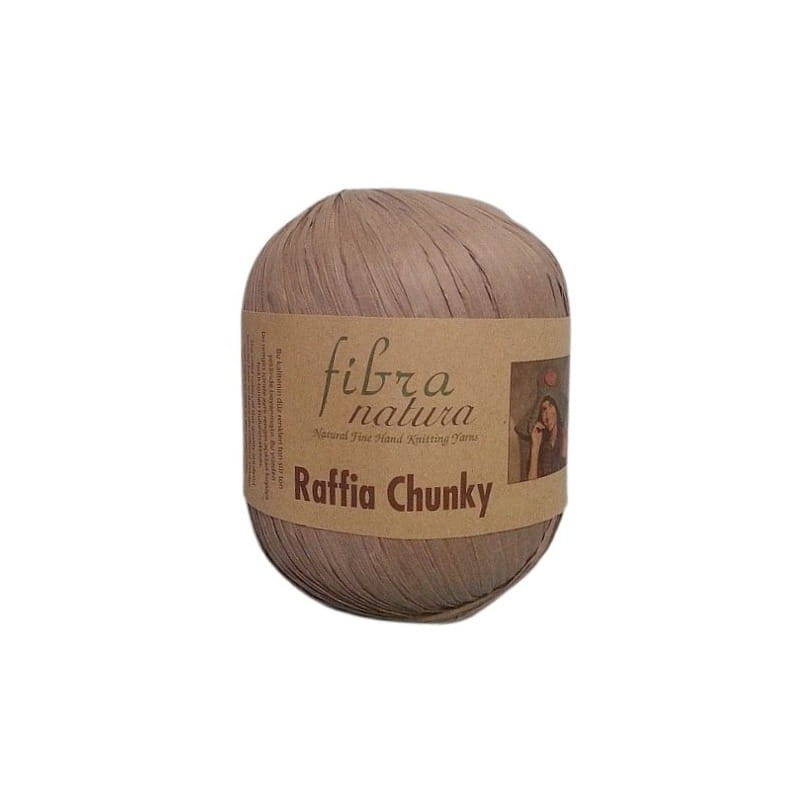 Raffia Chunky Fibra Natura 114-20 kawa z mlekiem