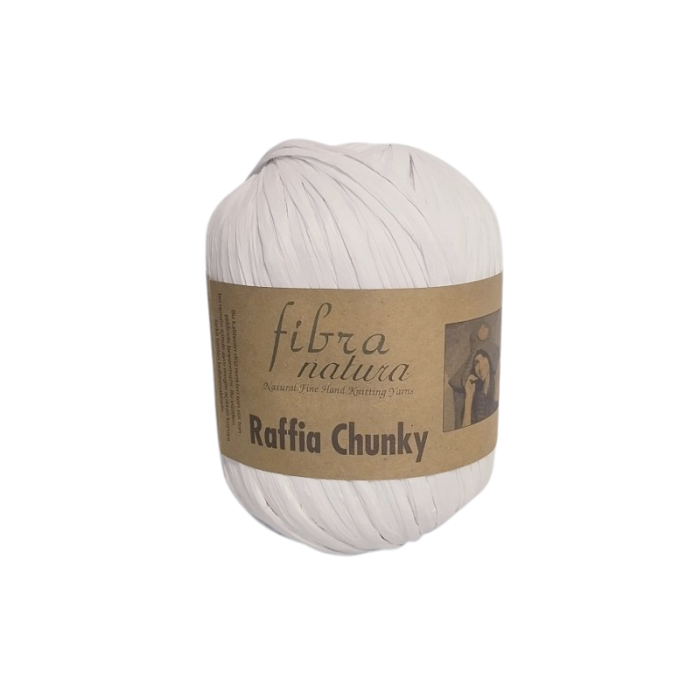 Raffia Chunky Fibra Natura 114-01 biały
