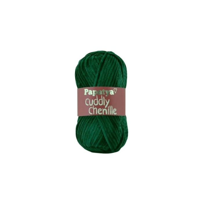 Papatya Cuddly Chenille 6635 butelkowa zieleń