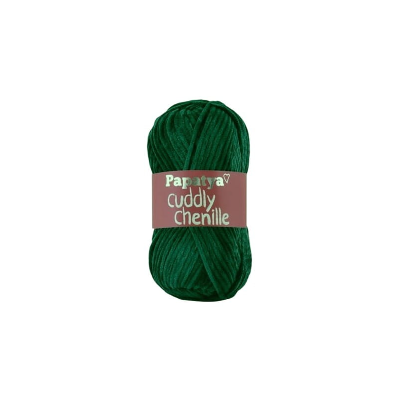 Papatya Cuddly Chenille 6635 butelkowa zieleń
