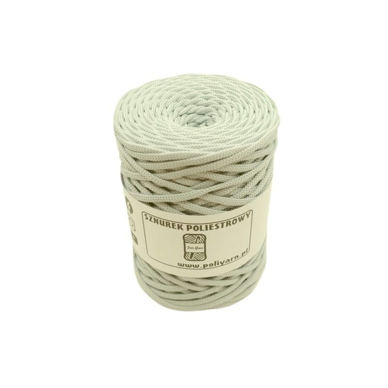 Sznurek poliestrowy płaski 5 mm perła