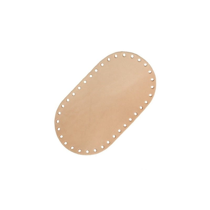 Skórzane dno do torebek owalne 18cm/10cm camel