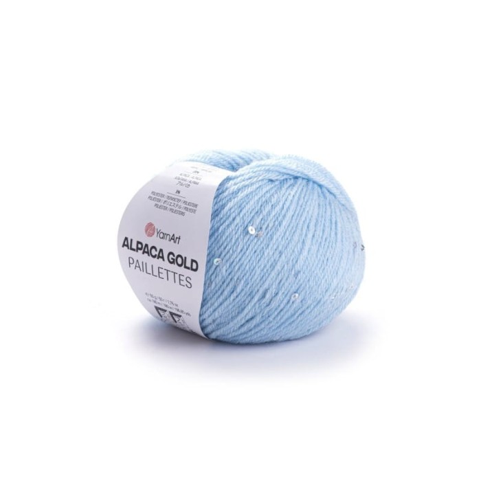 YarnArt Alpaca Gold Paillettes 9305 błękitny