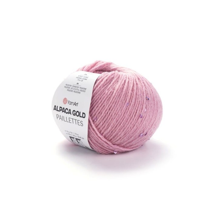 YarnArt Alpaca Gold Paillettes 9306 różowy