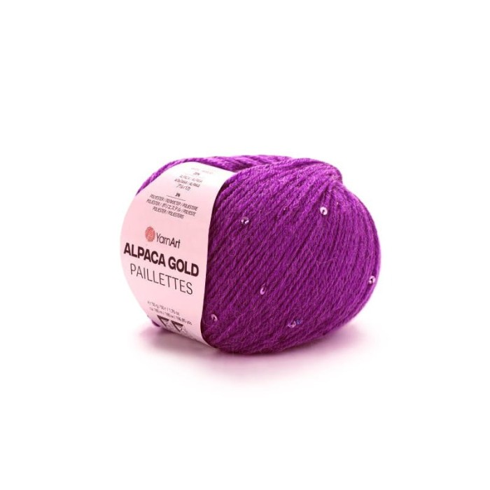 YarnArt Alpaca Gold Paillettes 9308 fioletowy
