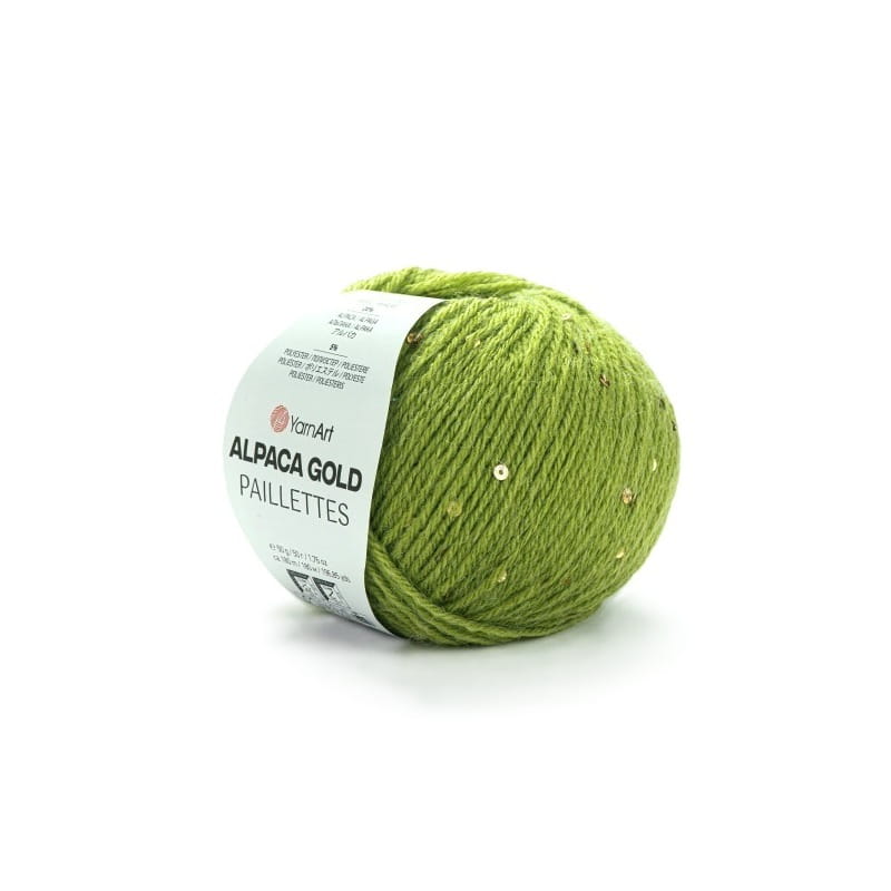 YarnArt Alpaca Gold Paillettes 9310 zielony