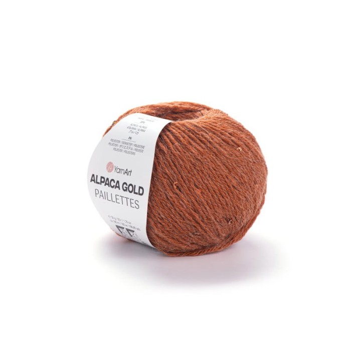 YarnArt Alpaca Gold Paillettes 9312 miedziany