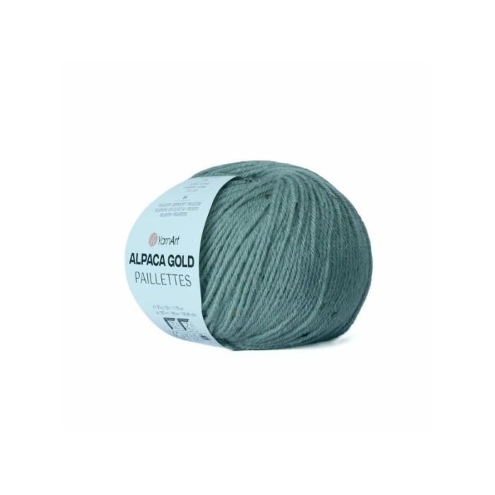 YarnArt Alpaca Gold Paillettes 9317 szałwia