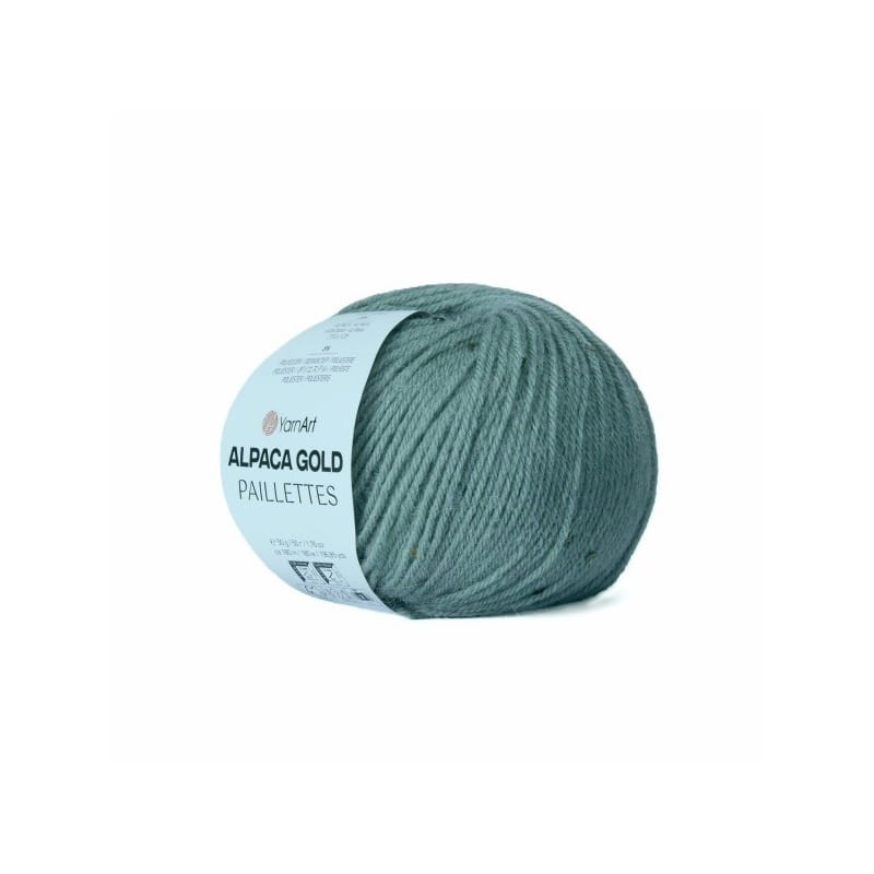 YarnArt Alpaca Gold Paillettes 9317 szałwia