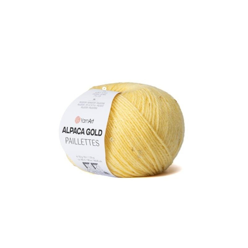 YarnArt Alpaca Gold Paillettes 9318 żółty