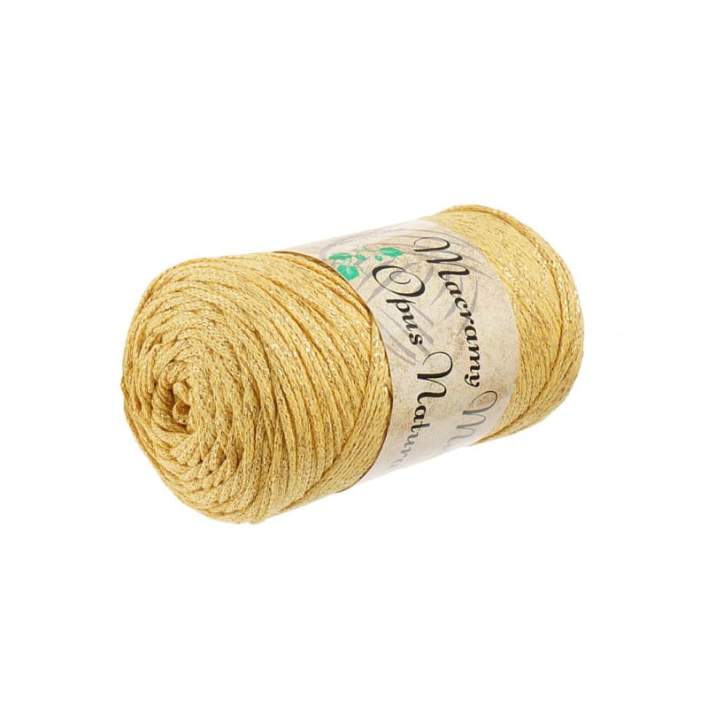 Macrama Metallic 2mm 403 żółto złoty