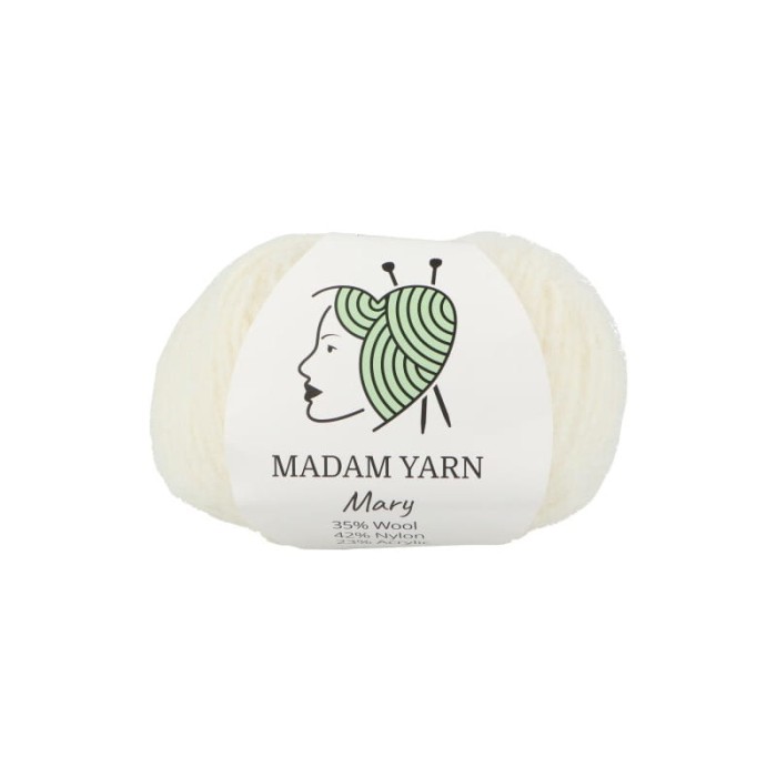 Madam Yarn Mary 101 biały