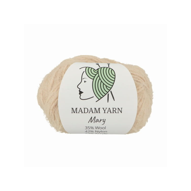 Madam Yarn Mary 106 kremowy