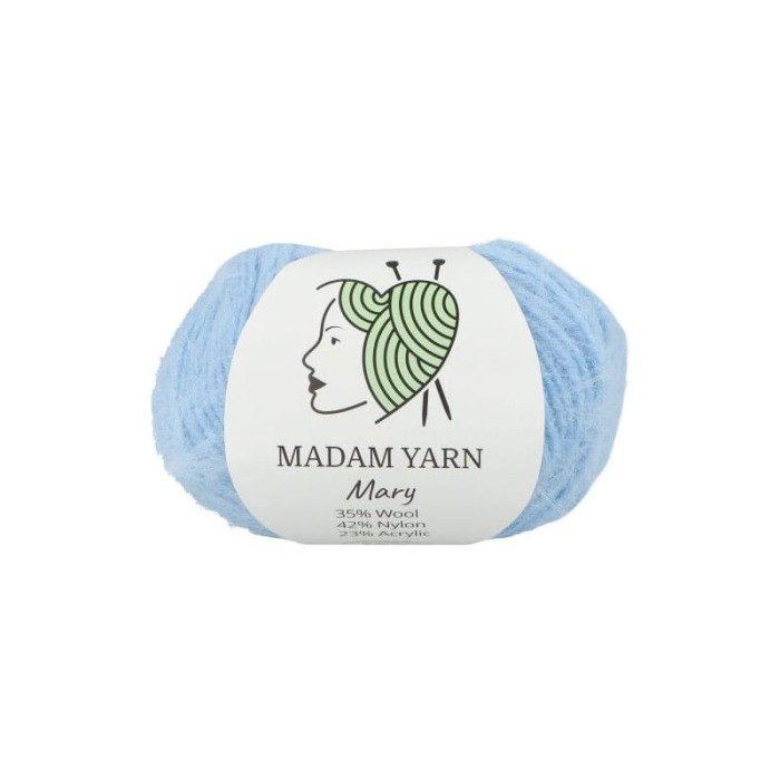 Madam Yarn Mary 185 jasny niebieski