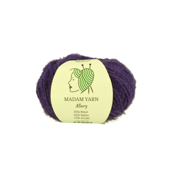 Madam Yarn Mary 195 ciemny fiolet