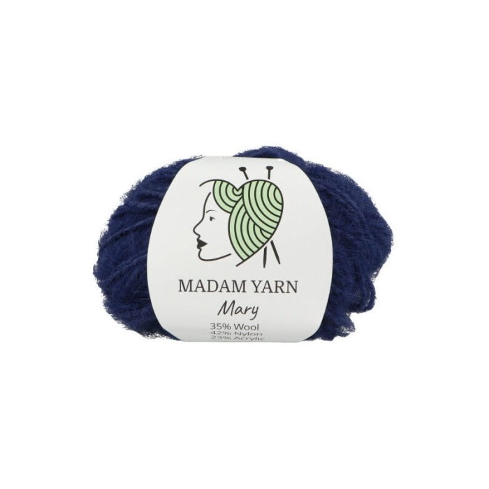 Madam Yarn Mary 225 granatowy