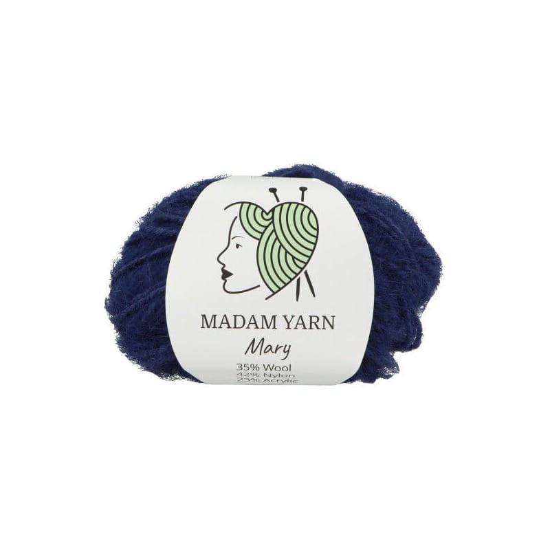 Madam Yarn Mary 225 granatowy