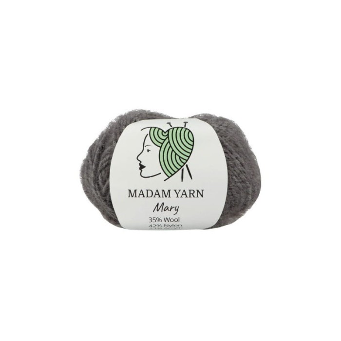 Madam Yarn Mary 326 ciemny szary