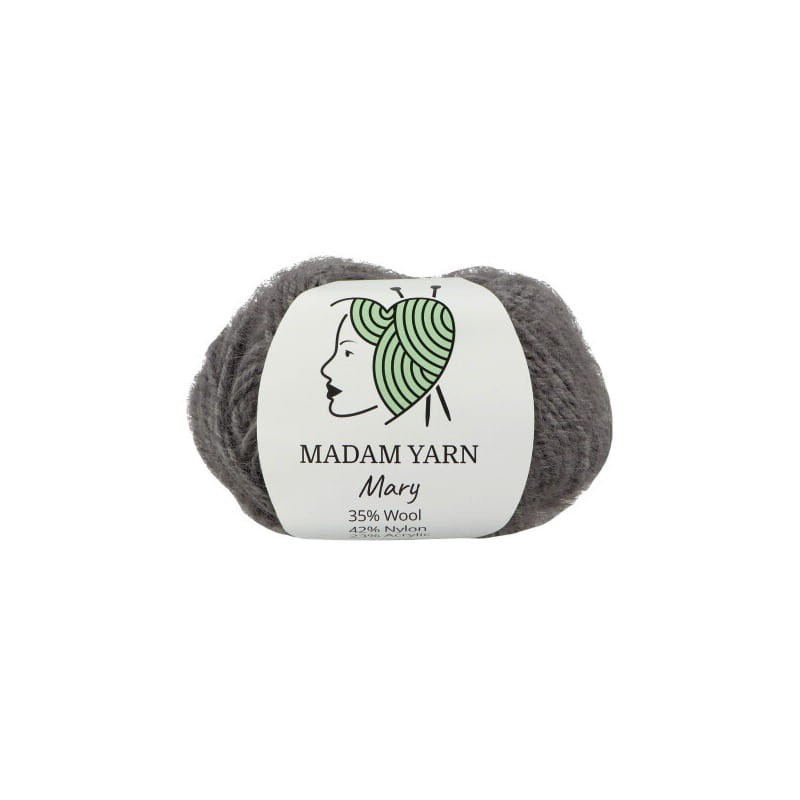 Madam Yarn Mary 326 ciemny szary