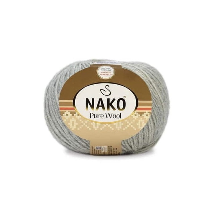 Nako Pure Wool 195 jasny szary