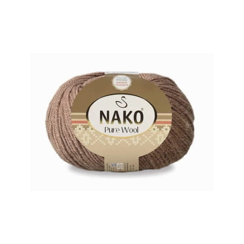 Nako Pure Wool 3671 kawa z mlekiem