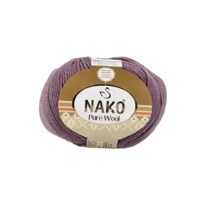 Nako Pure Wool 10393 ciemny wrzos