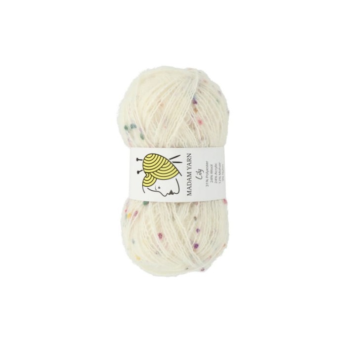 Madam Yarn Lily 101 biały
