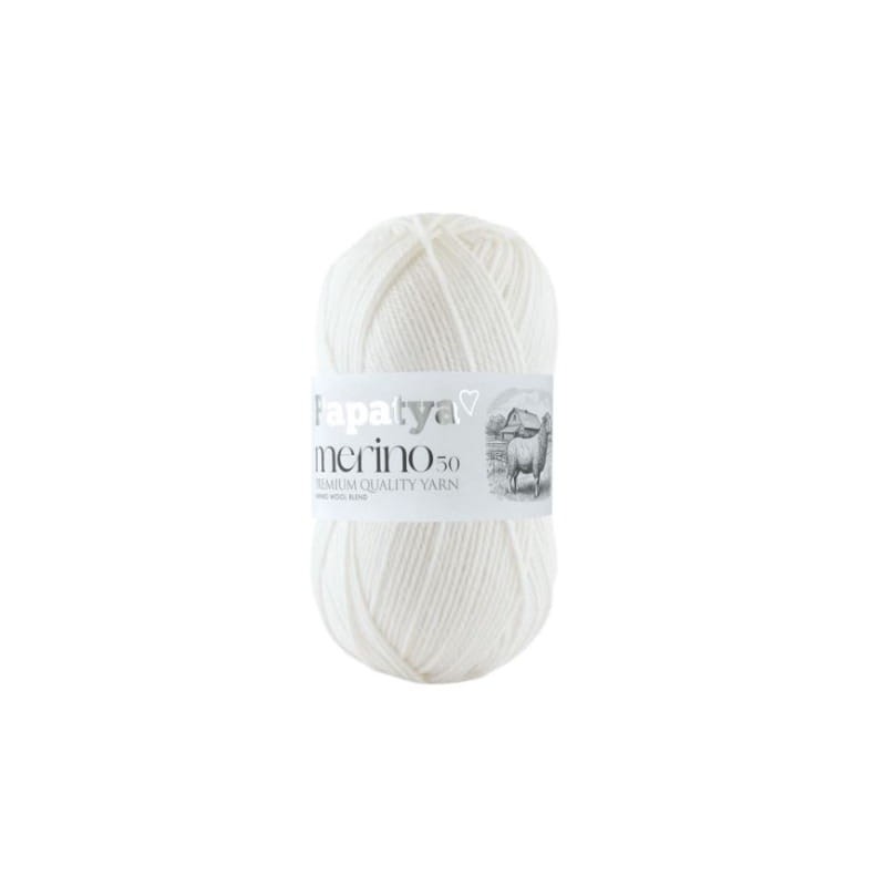 Papatya Merino 50 biały 1000