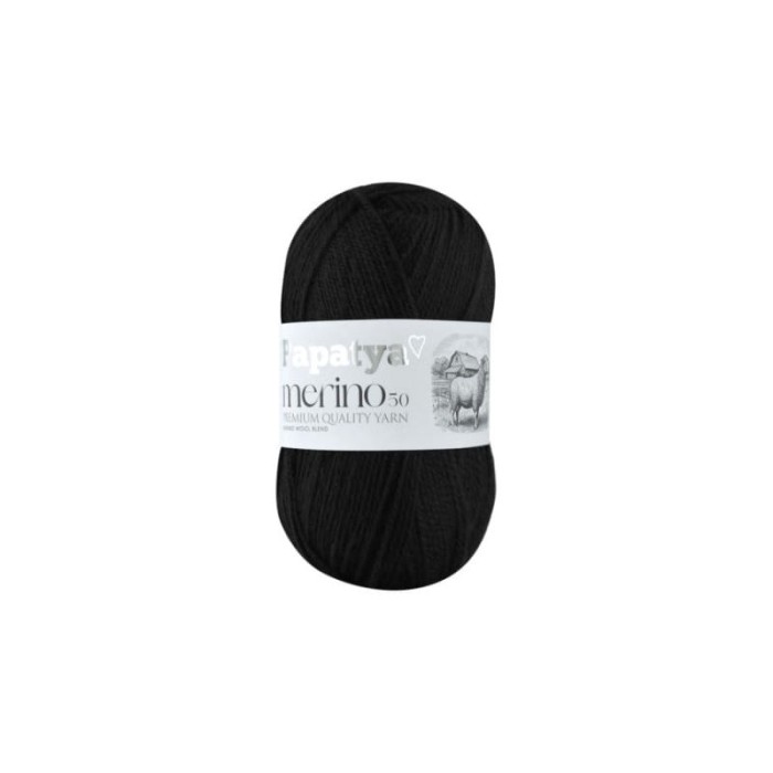 Papatya Merino 50 czarny 2000