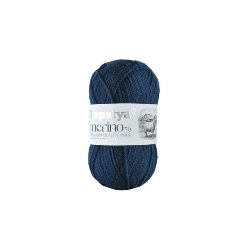 Papatya Merino 50 granatowy 5265