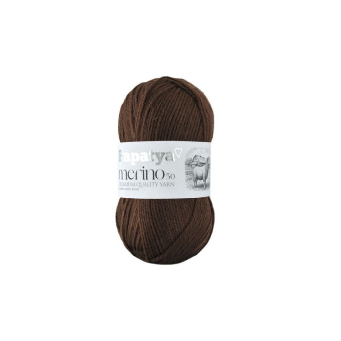 Papatya Merino 50 czekoladowy 9080
