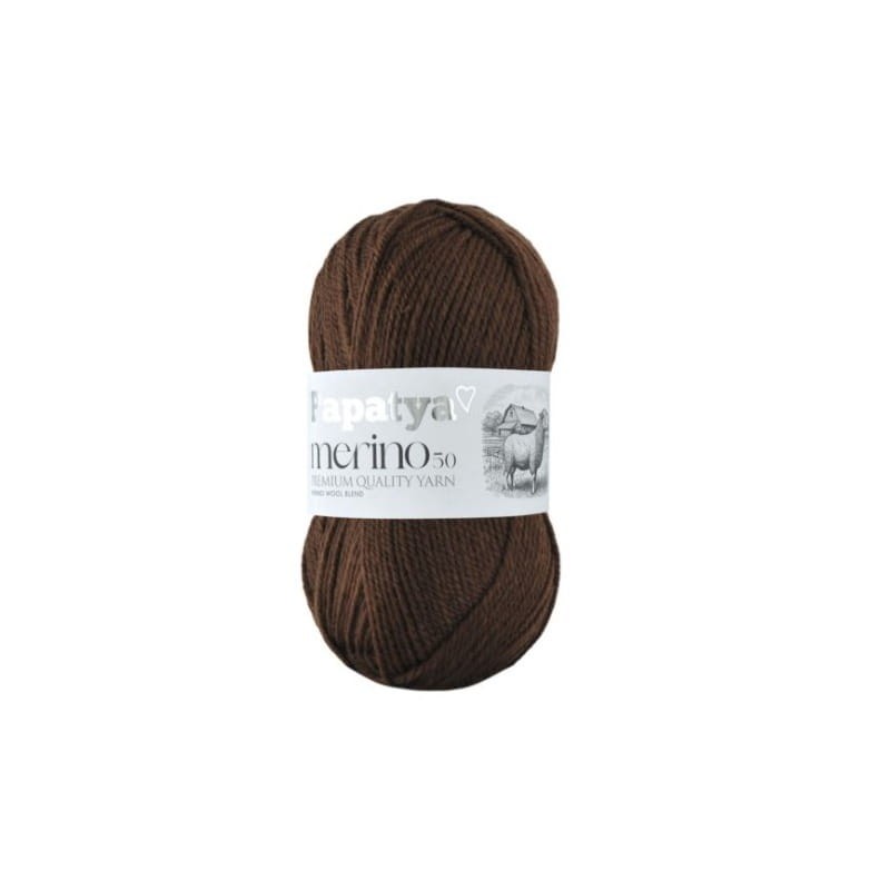Papatya Merino 50 czekoladowy 9080