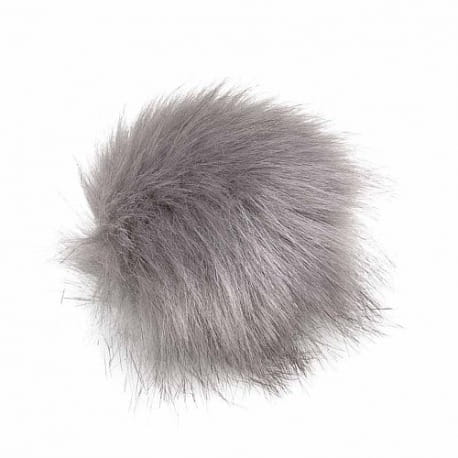 Pompon 12cm popielaty