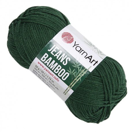 YarnArt Jeans Bamboo 139 ciemny zielony