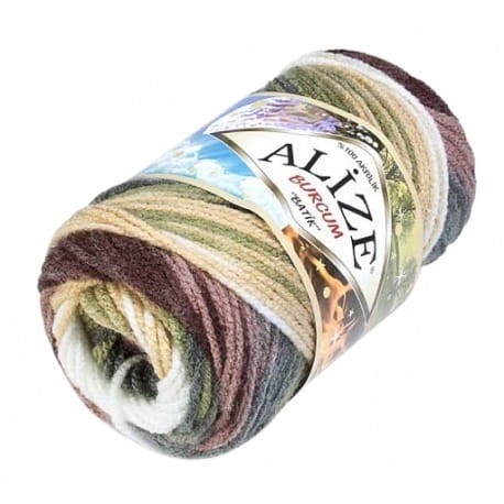 Alize Burcum Batik 1893 brązy i zielenie