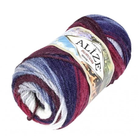 Alize Burcum Batik 2978, granat, jeans, bordo