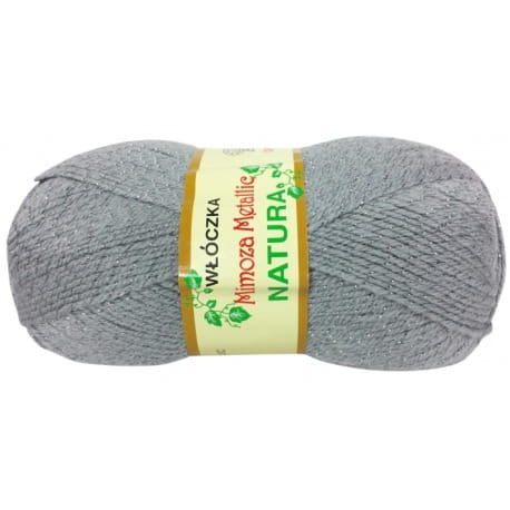 Opus Mimoza Metallic 1802 szary ze srebrną nitką