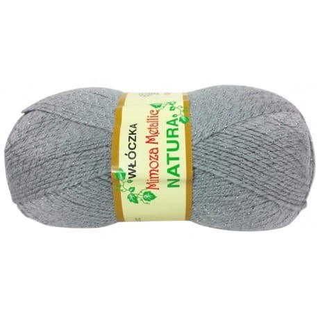 Opus Mimoza Metallic 1802 szary ze srebrną nitką