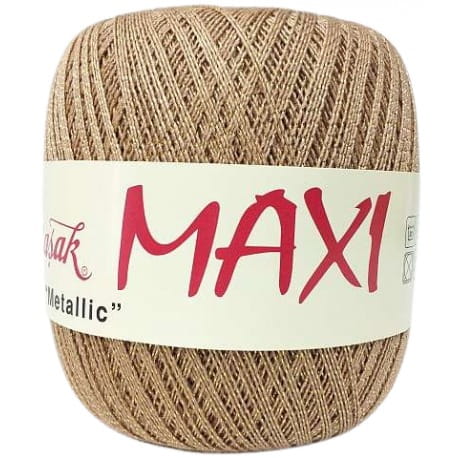 Maxi Metallic Altin Basak 2903 jasny brąz ze złotą nitką
