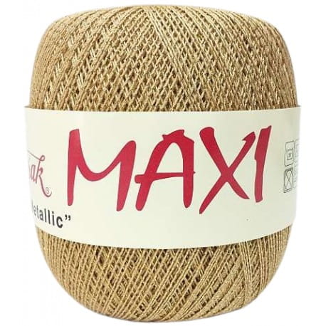 Maxi Metallic Altin Basak 2950 beżowy ze złotą nitką