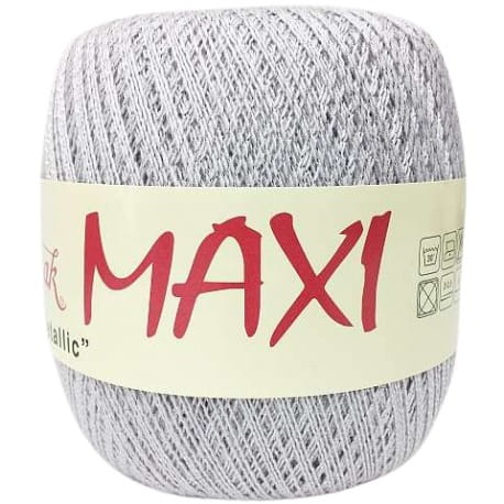 Maxi Metallic Altin Basak 1367 popielaty ze srebrną nitką