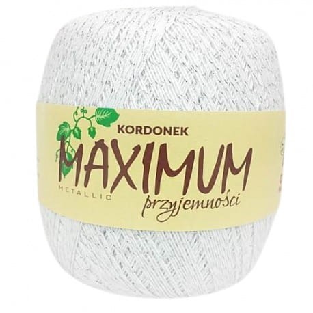 Maximum Metallic Opus biały ze srebrną nitką
