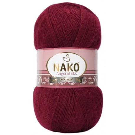 Nako Angora Luks 1238 bordowy