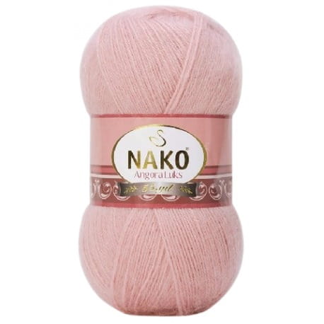 Nako Angora Luks 10639 pudrowy róż2