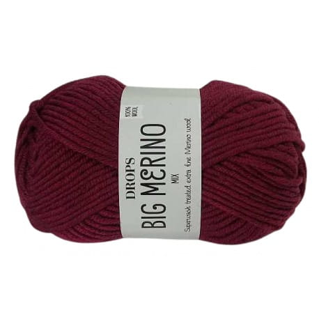 Drops Big Merino Mix 12 wiśniowy